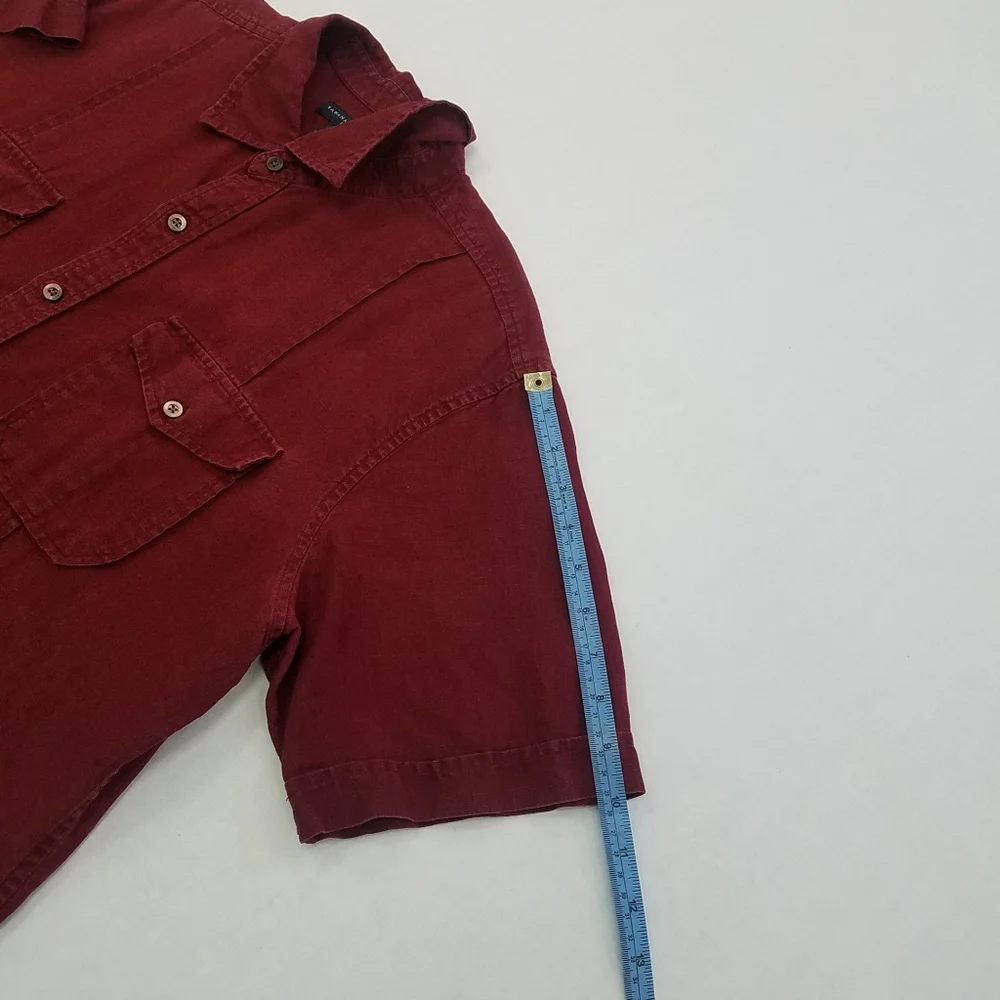 Banana Republic Short Sleeve Button Up Linen Shirt
